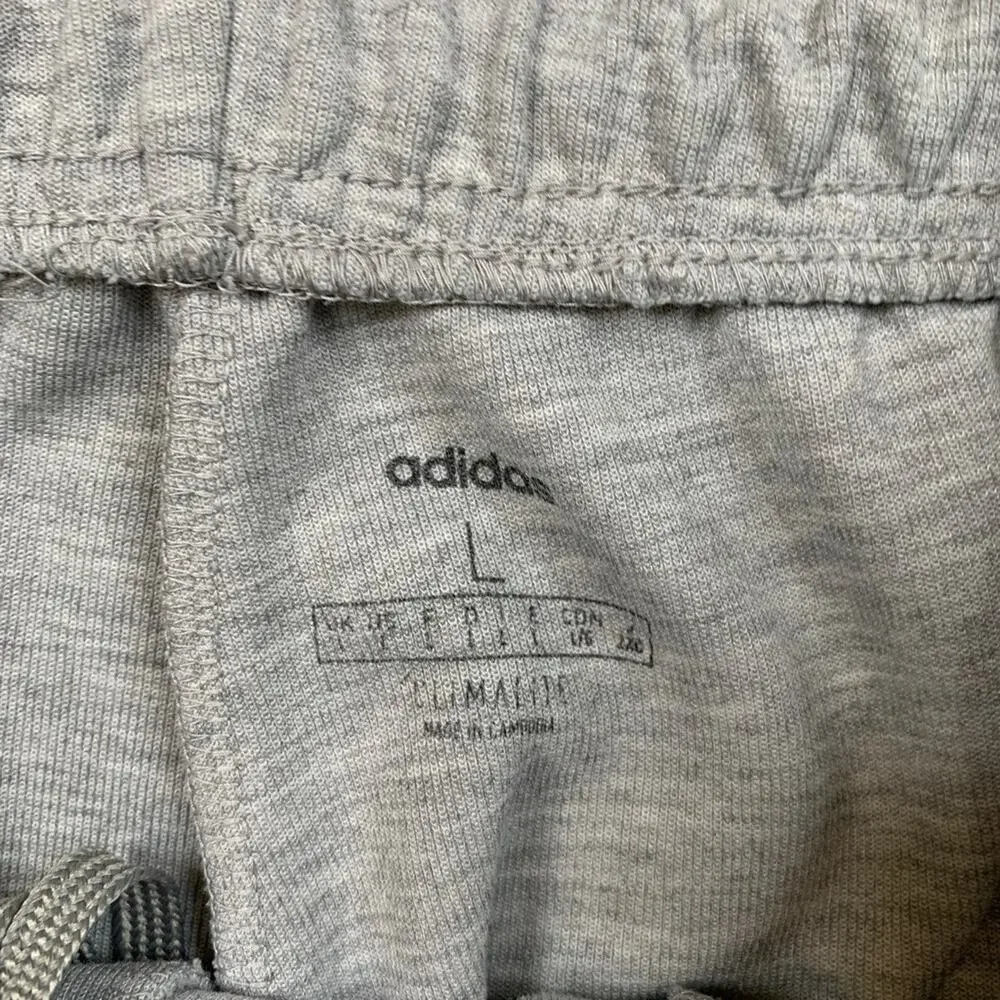 Adidas Joggers Mens L Large Ash Designed 2 Move Graphic Drawstring Track Pants